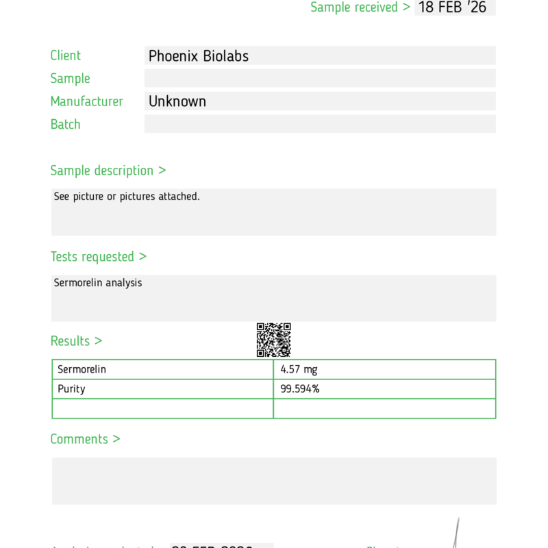 Test Report Sermorelin 100216 draft-homepage Test Report Sermorelin 100216 draft-homepage