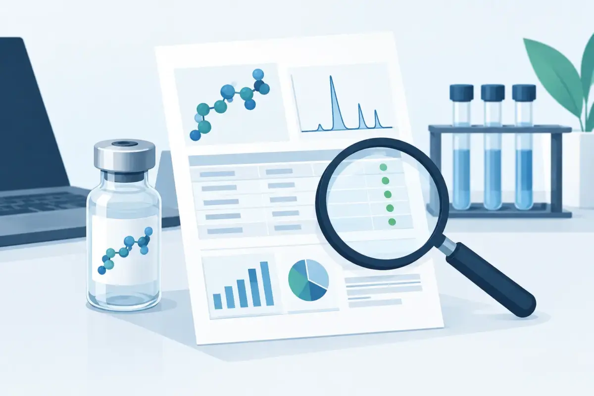 how to read peptide coas without missing details featured How to Read Peptide COAs Without Missing Details How to Read Peptide COAs Without Missing Details